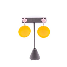 Load image into Gallery viewer, Pink &amp; Tangerine Burst Glow Earrings