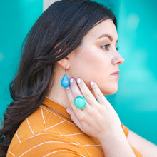 Load image into Gallery viewer, Aqua Blue Aura Glow Nola Earrings