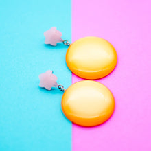 Load image into Gallery viewer, Pink &amp; Tangerine Burst Glow Earrings