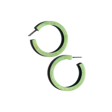 Load image into Gallery viewer, Mint Green Marbled Matte Classic Hoop Earrings