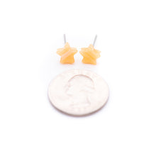 Load image into Gallery viewer, Amber Stripe Mini Star Stud Earrings