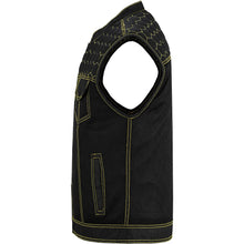 Load image into Gallery viewer, Gloom Gold Men's Black Mesh Textile Vest