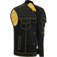 Load image into Gallery viewer, Gloom Gold Men's Black Mesh Textile Vest
