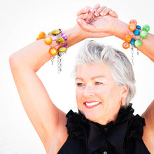 Load image into Gallery viewer, Grey Aurora Gemz Stations Bracelet
