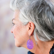 Load image into Gallery viewer, Rose Marbled Paisley Teardrop Earrings