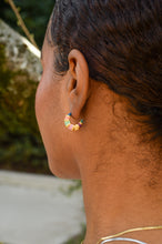 Load image into Gallery viewer, Colorful Stripe Titanium Hoop Earrings