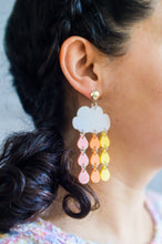Load image into Gallery viewer, Pastel Rainbow Cloud Pride Earrings