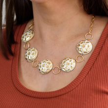 Load image into Gallery viewer, Gold Moon Rock Stations Necklace