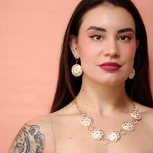 Load image into Gallery viewer, Gold Moon Rock Stations Necklace