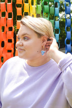 Load image into Gallery viewer, Slice of Cotton Candy Cake Earrings