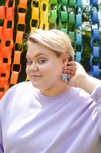 Load image into Gallery viewer, Slice of Cotton Candy Cake Earrings