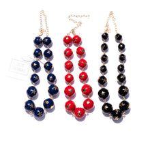 Load image into Gallery viewer, Black &amp; Gold Superstar Beaded Amelia Necklace