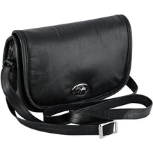 Load image into Gallery viewer, Women's Black Construction Leather Purse/Shoulder Bag