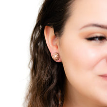 Load image into Gallery viewer, Rose Gold Glitter Gumdrop Earring