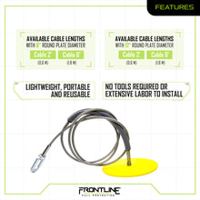 Load image into Gallery viewer, Frontline DT1206 Drop Thru Anchor 12" Round Plate with 6' Cable