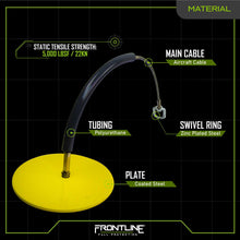 Load image into Gallery viewer, Frontline DT1206 Drop Thru Anchor 12" Round Plate with 6' Cable