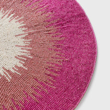 Load image into Gallery viewer, Ombre hand beaded placemat, pink