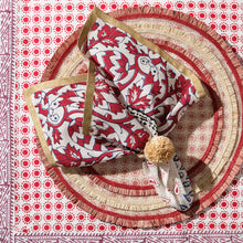 Load image into Gallery viewer, Dot print tablecloth, red