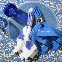 Load image into Gallery viewer, Crystal quartz napkin rings, indigo, set of two