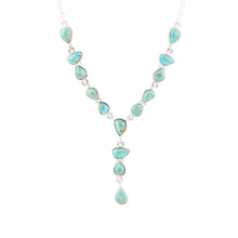 Load image into Gallery viewer, Durango Blue Turquoise and Sterling Silver Y-Necklace
