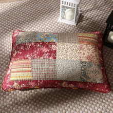 Load image into Gallery viewer, Tache Fairy Tale Tea Party Beige Burgundy Paisley Floral Cotton Patchwork Quilt Set (DXJ103443)