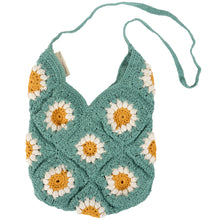 Load image into Gallery viewer, Daisies Crochet Tote Bag  | Everyday Nature-themed Bag | 11" x 13"