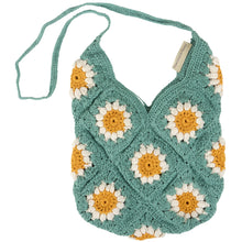 Load image into Gallery viewer, Daisies Crochet Tote Bag  | Everyday Nature-themed Bag | 11" x 13"