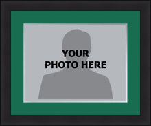 Load image into Gallery viewer, NHL Hockey Photo Picture Frame Kit - Dallas Stars (Green Matting, Silver Trim)