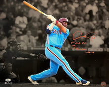 Load image into Gallery viewer, Darick Hall First Home Run Philadelphia Phillies Autographed Baseball Photo
