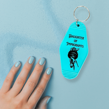 Load image into Gallery viewer, Daughter Of Immigrants Motel Style Keychain