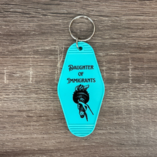 Load image into Gallery viewer, Daughter Of Immigrants Motel Style Keychain