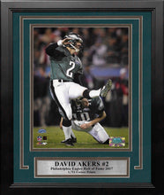 Load image into Gallery viewer, David Akers Super Bowl XXXIX Philadelphia Eagles 8" x 10" Framed Football Photo