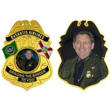 Load image into Gallery viewer, EL9-002A Florida Governor Ron DeSantis Airlines Border Patrol Challenge Coin