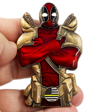 Load image into Gallery viewer, DL7-09 for Deadpool inspired 911 Dispatcher Thin Gold Line Yellow