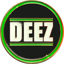 Load image into Gallery viewer, GL2-001 Deez Nuts challenge coin with 3D nuts Border Patrol Military Funny Gag Gift Thin Green Line