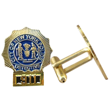 Load image into Gallery viewer, PBX-008-9 NYPD Detective Cufflinks 911 New York City Police