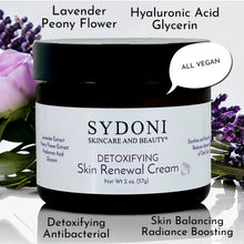 Load image into Gallery viewer, MOST LOVED! DETOXIFYING SKIN RENEWAL CREAM WITH LAVENDER AND PEONY FLOWER Net. Wt. 2oz. (57g)