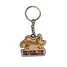 Load image into Gallery viewer, Devour the Patriarchy🩸 🐅 Feminist Enamel Keychain