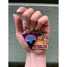 Load image into Gallery viewer, Devour the Patriarchy🩸 🐅 Feminist Enamel Keychain