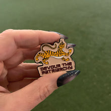 Load image into Gallery viewer, Devour the Patriarchy Feminist Tiger Enamel Pin, Lapel Pin