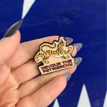 Load image into Gallery viewer, Devour the Patriarchy Feminist Tiger Enamel Pin, Lapel Pin
