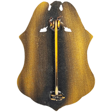 Load image into Gallery viewer, CL10-04 911 Emergency Dispatcher Fire Police EMT thin gold line Pin not a Challenge Coin