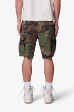 Load image into Gallery viewer, Distressed Cargo Shorts - Camo