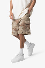Load image into Gallery viewer, Distressed Cargo Shorts - Desert Camo