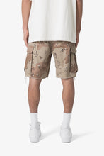 Load image into Gallery viewer, Distressed Cargo Shorts - Desert Camo