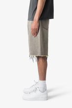 Load image into Gallery viewer, Distressed Mineral Denim Shorts - Brown