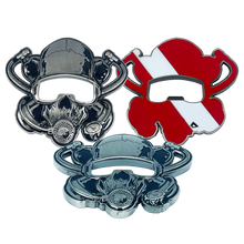 Load image into Gallery viewer, BL14-002 SCUBA Diver Bottle Opener Challenge Coin Dive Flag