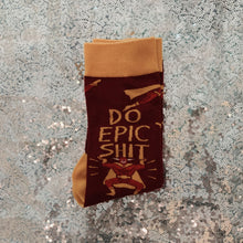 Load image into Gallery viewer, Do Epic Shit Socks | Superhero Illustration Funny Crew Socks