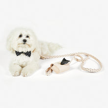 Load image into Gallery viewer, Dog Leash in Blush Pink Polka Dot | 72" L | Faux Saffiano Leather SALE