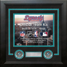 Load image into Gallery viewer, Miami Dolphins Custom NFL Football 8x10 Picture Frame Kit (Multiple Colors)